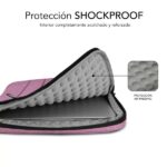 Subblim Custodia Air Padding 360 per laptop da 13,3" a 14" - Protezione a 360º con Air Padding - Tasche multiple - Resistente e durevole - Colore rosa - immagine 3
