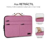 Subblim Custodia Air Padding 360 per laptop da 13,3" a 14" - Protezione a 360º con Air Padding - Tasche multiple - Resistente e durevole - Colore rosa - immagine 4