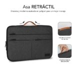 Subblim Custodia Air Padding 360 per laptop da 13,3" a 14" - Protezione a 360º con Air Padding - Tasche multiple - Resistente e durevole - Colore grigio scuro - immagine 4