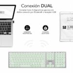 Subblim Tastiera wireless Master - Bluetooth e 2.4G - Illuminata - Tasti ergonomici a basso profilo - Colore bianco argento - immagine 2
