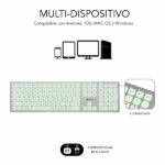 Subblim Tastiera wireless Master - Bluetooth e 2.4G - Illuminata - Tasti ergonomici a basso profilo - Colore bianco argento - immagine 3