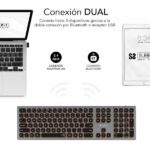 Subblim Tastiera wireless Master - Bluetooth e 2.4G - Illuminata - Tasti ergonomici a basso profilo - Colore grigio nero - immagine 2