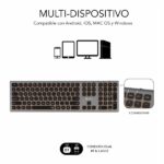 Subblim Tastiera wireless Master - Bluetooth e 2.4G - Illuminata - Tasti ergonomici a basso profilo - Colore grigio nero - immagine 3