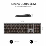 Subblim Tastiera wireless Master - Bluetooth e 2.4G - Illuminata - Tasti ergonomici a basso profilo - Colore grigio nero - immagine 4