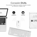 Subblim Combo Dual Prestige - Tastiera e mouse wireless - Bluetooth e 2.4G - Funzionamento silenzioso - Colore bianco argento - immagine 2