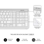 Subblim Combo Dual Prestige - Tastiera e mouse wireless - Bluetooth e 2.4G - Funzionamento silenzioso - Colore bianco argento - immagine 5