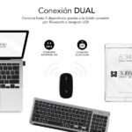 Subblim Combo Dual Prestige - Tastiera e mouse wireless - Bluetooth e 2.4G - Funzionamento silenzioso - Colore grigio nero - immagine 2