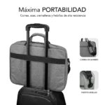 Subblim Custodia Elite per laptop da 13,3" a 14" - Realizzata in poliestere Oxford - Doppia cerniera - Colore grigio - immagine 3