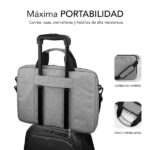 Subblim Valigetta per laptop fino a 14" pollici - Protezione Air Padding - Resistente poliestere Oxford - Repellente ai liquidi - Colore grigio - immagine 4