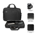 Subblim Custodia Oxford per laptop da 13,3" a 14" - Protezione rinforzata - Cinghie regolabili -  Tasca esterna - Colore nero - immagine 3