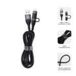 Subblim Cable Top 4 in 1 - USB-A USB-C Lightning - 60W - Nylon intrecciato - Ricarica rapida - 1 metro - immagine 5