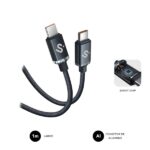 Subblim Cavo Optimus USB-C - 60W - Nylon intrecciato - 480Mbps - 1 metro - Colore nero - immagine 3