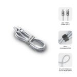 Cavo Subblim Optimus USB-C - 60 W - Nylon intrecciato - 480 Mbps - 1 metro - Colore bianco - immagine 4