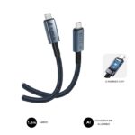 Cavo Subblim High USB-C - 240 W - Nylon intrecciato - 40 Gbps - Chip E-Marker - 1,5 metri - Colore nero - immagine 3