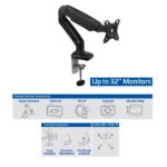 Ewent Supporto da tavolo con braccio articolato per monitor fino a 34" - Molla a gas - Girevole e inclinabile - Gestione dei cavi - Peso massimo 9 kg - VESA 100x100 - 1x USB-A 3.1 Gen1 - Ingresso jack e microfono - 117x610x370 mm - Colore nero - immagine 3