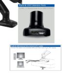 Ewent Supporto da tavolo con braccio articolato per monitor fino a 34" - Molla a gas - Girevole e inclinabile - Gestione dei cavi - Peso massimo 9 kg - VESA 100x100 - 1x USB-A 3.1 Gen1 - Ingresso jack e microfono - 117x610x370 mm - Colore nero - immagine 4