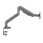 Ewent Supporto da tavolo con braccio articolato per monitor fino a 49" - Girevole e inclinabile - Gestione dei cavi - Peso massimo 20 kg - VESA 100x100 - Morsetto per spessore massimo di 80 mm - 134x625x663 mm - Colore grigio spaziale - immagine 4