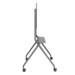 Ewent Supporto da pavimento per TV fino a 86" - Vassoio ausiliario - Altezza regolabile - Gestione dei cavi - VESA massimo 800x600 - Peso massimo 120 kg - Ruote per lo spostamento - 1067x801x1725 mm - Colore nero - immagine 2