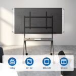 Ewent Supporto da pavimento per TV fino a 86" - Vassoio ausiliario - Altezza regolabile - Gestione dei cavi - VESA massimo 800x600 - Peso massimo 120 kg - Ruote per lo spostamento - 1067x801x1725 mm - Colore nero - immagine 3