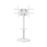 Ewent Supporto da pavimento per TV fino a 86" - Vassoio ausiliario - Altezza regolabile - Gestione dei cavi - VESA massimo 600x400 - Peso massimo 50 kg - Ruote per lo spostamento - 500x500x1340 mm - Colore bianco - immagine 3