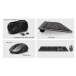 Ewent Pack Tastiera + Mouse wireless per ufficio - Ricevitore USB-A 2,4 Hz - 1600 dpi - Disposizione QWERTY PT portoghese - Batterie AA/AAA incluse - Tasti silenziosi a profilo ribassato - Colore nero/grigio - immagine 3