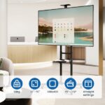 Ewent Supporto da pavimento per TV fino a 70" - Vassoio ausiliario - Altezza regolabile - Gestione dei cavi - VESA massimo 600x400 - Peso massimo 50 kg - Ruote con blocco - 871x678x1966 mm - Colore nero - immagine 3