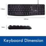 Ewent Pack Tastiera + Mouse per ufficio - Tasti silenziosi a profilo ribassato - 1000 dpi - Disposizione portoghese QWERTY PT - Cavo da 1,35 m - Tasti silenziosi a profilo ribassato - Colore nero - immagine 5