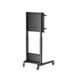 Ewent Supporto da pavimento per TV fino a 100" - Altezza regolabile - Gestione dei cavi - VESA massimo 800x600 - Peso massimo 95 kg - Ruote per lo spostamento - 1038x828x1950 mm - Colore nero opaco - immagine 4