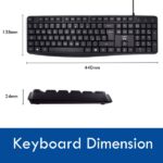 Ewent Pack Tastiera + Mouse per ufficio - Tasti silenziosi a profilo ribassato - 1000 dpi - Disposizione italiana QWERTY IT - Cavo da 1,35 m - Tasti silenziosi a profilo ribassato - Colore nero - immagine 5