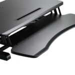 Supporto elevatore per monitor Ewent - Ampia superficie di 80x40 cm - Altezza regolabile - Molla a gas - Vassoio per tastiera - Peso massimo 15 kg - Portatile - 800x615x110 mm - Colore nero - immagine 3