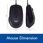 Ewent Pack Tastiera + Mouse per ufficio - Tasti silenziosi a profilo ribassato - 1000 dpi - Disposizione inglese QWERTY US - Cavo da 1,35 m - Tasti silenziosi a profilo ribassato - Colore nero - immagine 4