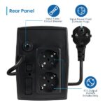 Ewent UPS interattivo 780VA/390W - 2x Schuko - Cavo di alimentazione - Funzione AVR - Notifica acustica e LED - Protezione elettrica - Batteria sostituibile da 12V / 7Ah - Colore nero - immagine 3