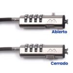 Cavo di sicurezza Ewent per laptop con slot Nano - Lucchetto con combinazione numerica - Cavo in acciaio - Rivestimento in vinile - Lunghezza 1,8 m - Diametro 4,5 mm - Colore nero - immagine 4