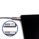 Cavo di sicurezza Ewent per laptop con slot Nano - Lucchetto con combinazione numerica - Cavo in acciaio - Rivestimento in vinile - Lunghezza 1,8 m - Diametro 4,5 mm - Colore nero - immagine 5