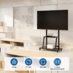 Ewent Supporto da pavimento per TV fino a 100" - Vassoio ausiliario - Altezza regolabile - VESA massimo 800x600 - Peso massimo 150 kg - Ruote per lo spostamento - 1050x570x1785 mm - Colore nero - immagine 3