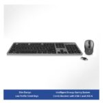 4 Hz - 1600 dpi - QWERTY ES - Batterie AA/AAA incluse - Tasti silenziosi a profilo ribassato - Colore nero/grigio
