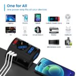 Ewent Ciabatta con 6 prese da tavolo - 2 prese L + 1 presa L/F (Schuko) - 2x USB-A - 1x USB-C - Spina italiana piatta ad angolo - Interruttore On/Off - Cavo da 1,5 m - Colore nero - immagine 5