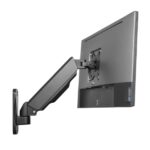 Ewent Supporto a parete con braccio articolato per monitor fino a 34" - Molla a gas - Girevole e inclinabile - Gestione dei cavi - Peso massimo 9 kg - VESA 100x100 - Colore nero - immagine 5