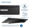 Tastiera wireless Ewent - Batteria ricaricabile al litio da 300 mAh - Disposizione slovena QWERTZ SI - Retroilluminazione - Tasti a basso profilo e silenziosi - Colore nero/grigio - immagine 4