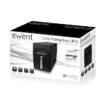 Ewent UPS interattivo 600VA/360W - 1x Schuko - 1x ICE C13 - Funzione AVR - Notifica sonora e LED - Protezione elettrica - Batteria sostituibile da 12V / 7Ah - Colore nero - immagine 5