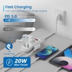 Ewent Ciabatta con 6 prese - 2 prese L + 1 presa L/F (Schuko) - 1x USB-A - 1x USB-C - Spina italiana piatta ad angolo - Interruttore On/Off - Cavo da 1,5 m - Colore bianco - immagine 3