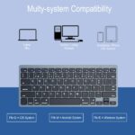 Tastiera da viaggio Ewent - Modalità risparmio energetico - Bluetooth 3.0 - Disposizione QWERTY PT portoghese - 2 batterie AAA (incluse) - 18 tasti multimediali - Colore nero/grigio - immagine 4