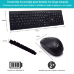 Ewent Pack Tastiera + Mouse wireless - Ricevitore USB-A 2,4 Hz - 1000 dpi - Disposizione portoghese QWERTY PT - Batterie AA/AAA incluse - Tasti concavi - Colore nero - immagine 3