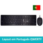 Ewent Pack Tastiera + Mouse wireless - Ricevitore USB-A 2,4 Hz - 1000 dpi - Disposizione portoghese QWERTY PT - Batterie AA/AAA incluse - Tasti concavi - Colore nero - immagine 5