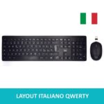 Ewent Pack Tastiera + Mouse wireless - Ricevitore USB-A 2,4 Hz - 1000 dpi - Disposizione italiana QWERTY IT - Batterie AA/AAA incluse - Tasti concavi - Colore nero - immagine 5
