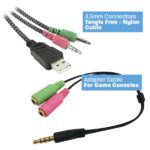 Cuffie da gioco Ewent - Microfono integrato - Illuminazione RGB - Controllo volume e microfono - Archetto regolabile - Cavo in nylon da 1,5 m - Colore nero - immagine 5