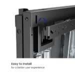 Ewent Supporto a parete per TV fino a 42" - Altezza regolabile - Pannello rimovibile - VESA massimo 800x600 - Peso massimo 100 kg - 107x840x696 mm - Colore nero opaco - immagine 4