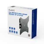 Ewent Supporto a parete per TV fino a 100" - Livellabile - Inclinabile - VESA massimo 800x600 - Peso massimo 20 kg - Consente la rotazione - 230x230x204 mm - Colore nero - immagine 2