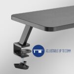 Ewent Supporto elevatore per monitor fino a 34" - Fissaggio con morsetto - Spessore massimo del piano 33 mm - Peso massimo 20 kg - 650 x 260 x 130 mm - Colore nero - immagine 4