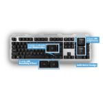 Tastiera da gioco Ewent - Illuminazione RGB - Disposizione tedesca QWERTZ DE - Struttura in metallo - 12 tasti multimediali - Cavo da 1,5 m - Colore argento/nero - immagine 3
